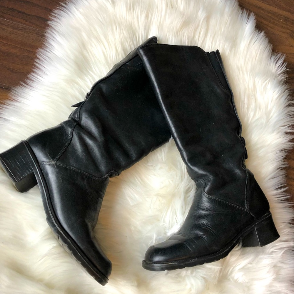 Winter boots insulated leather vintage